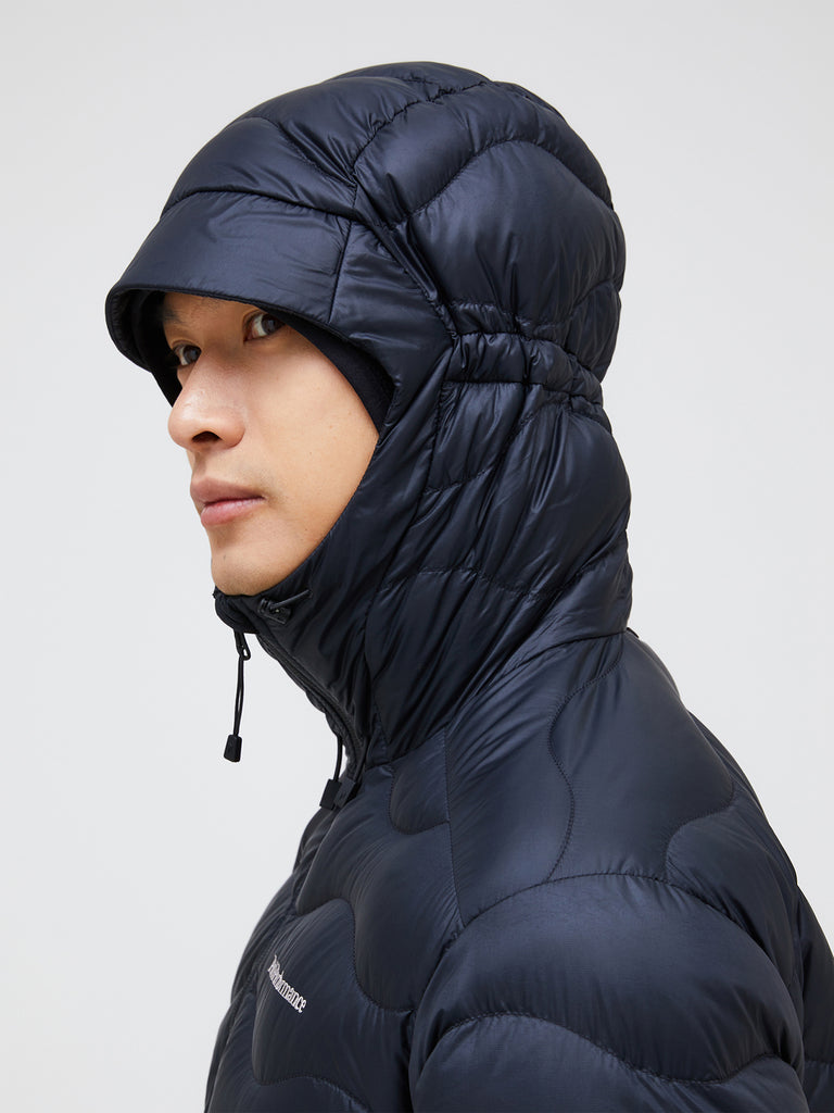 【FW25新着】ヘリウム ダウン フード ジャケット メンズ