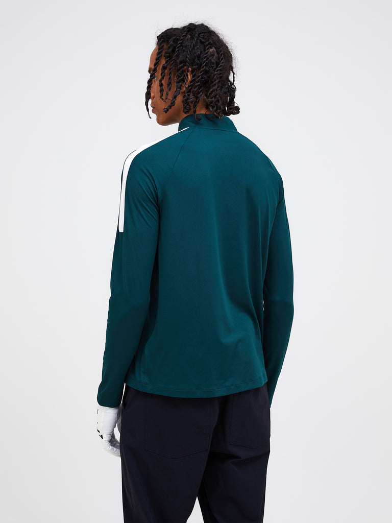 Bristol ダークグリーン Logo Embroidered with Green Forest Pullover Quarter-Zip IRISH L ハーフジップジャージ トップス